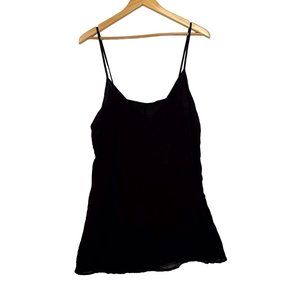 Black Round Neck Sleeveless Camisole Top for Women - Medium NWOT